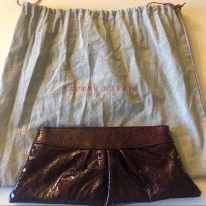 Patent leather clutch croc LAUREN MERKIN Louise